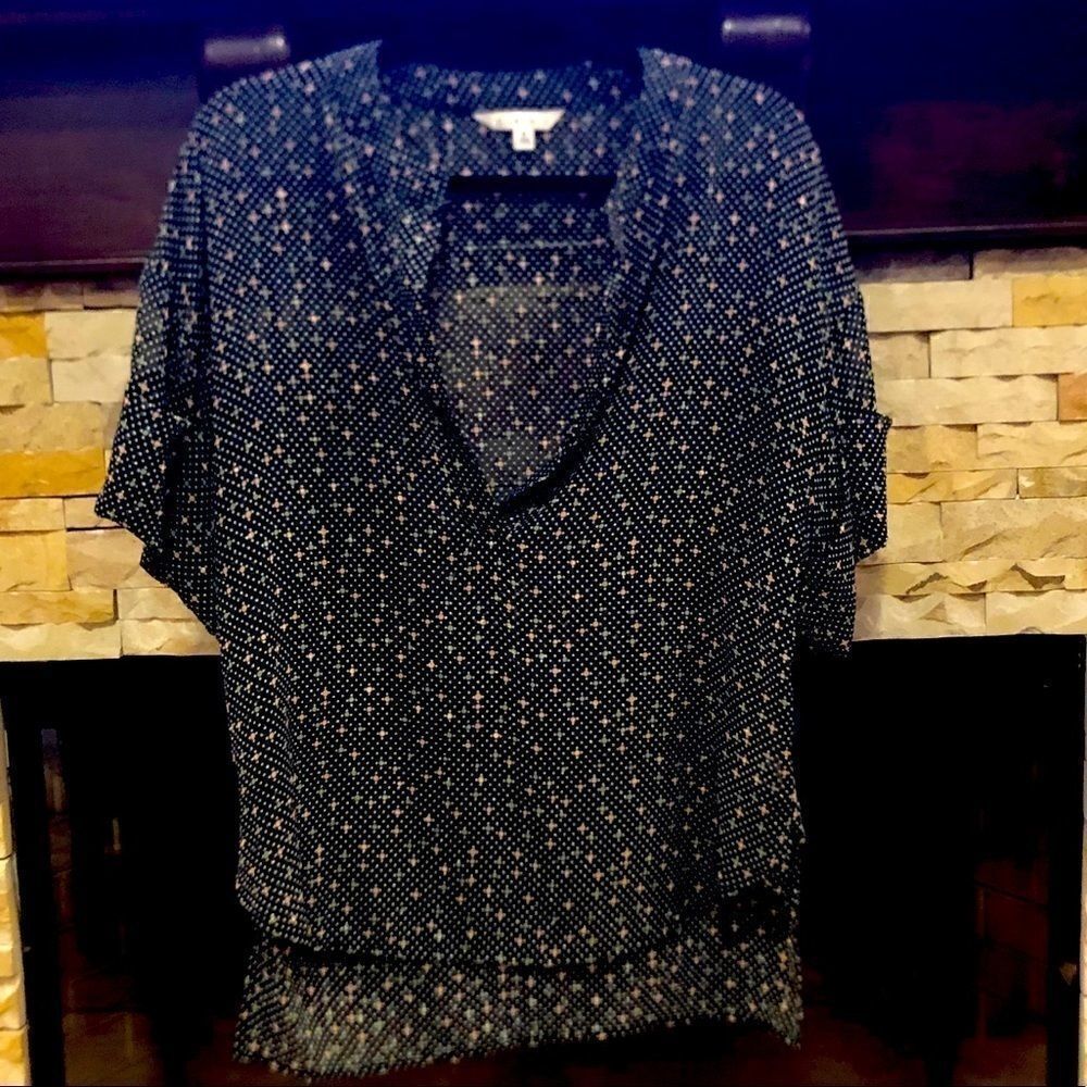 Cabi Swiss Dot Top Shirt #239 Size Small